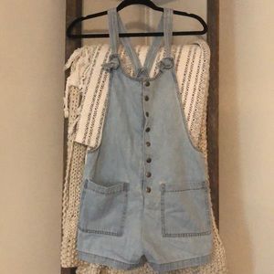 DENIM OVERALL ROMPER